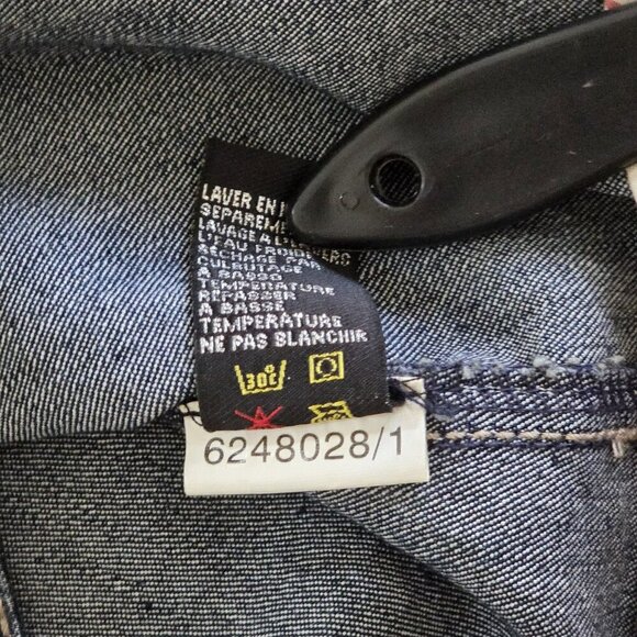 Vtg Ecko Red Jacket Women 14 Denim Faux Fur Hood No Pockets Lined Y2K Runs Small - Picture 12 of 16